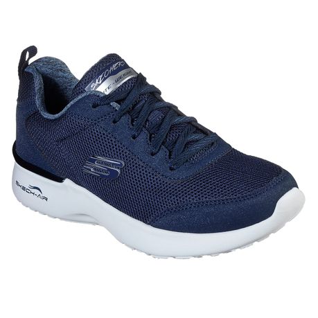 blue and white skechers