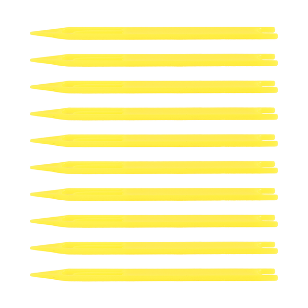 10 Piece Yellow Plastic Fishing Net Repair Needle Shuttles Bobbin 2#