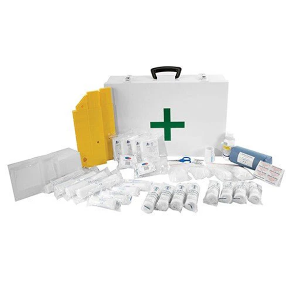 First Aid Factory Regulation 3 Kit Complete in White Metal Box