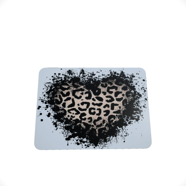 Animal Print Heart - Mouse Pad