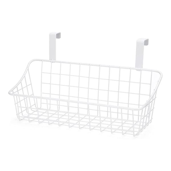Basket With Hook, Hang It Behind A Door Or On A Railing, Black