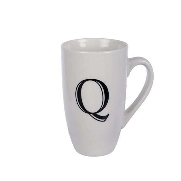 Kitchen Accessories - Mug - Letter 'Q' - Ceramic - White