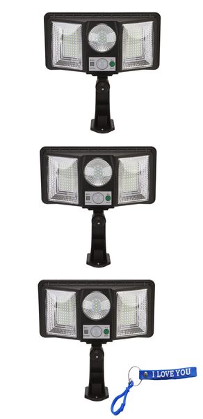 Pack of 3 Motion Sensor Solar Flood Light and Kika Key Ring