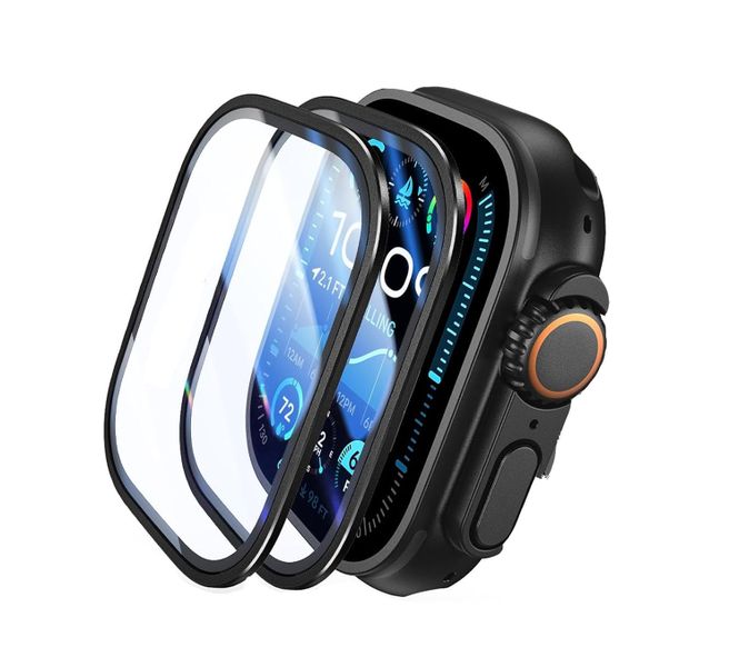 2Pack Compatible with Apple Watch Screen Protector Ultra 2 49mm Metal Frame