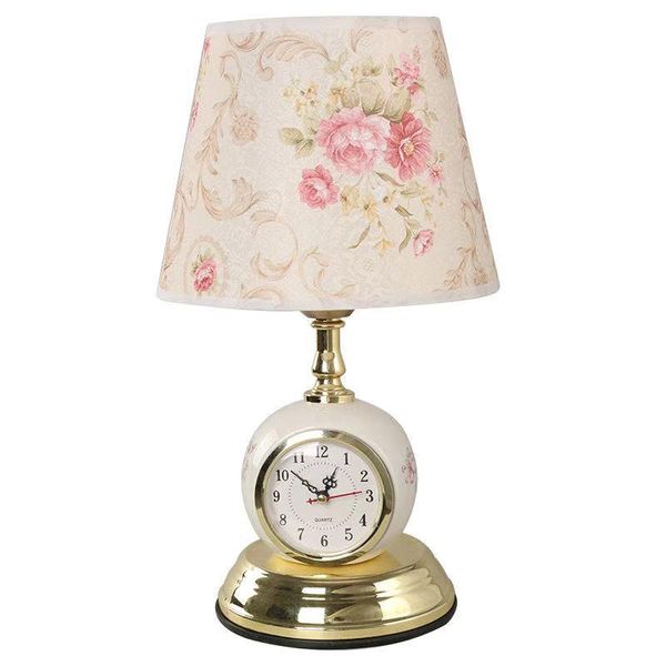 Modern Clock Table Lamp 5 Styles Living Room Lighting Bedroom Elegant Nigh