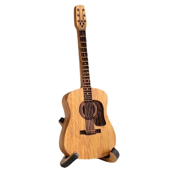 Wooden Guitar Pick Box Personalized Guitar Ornaments Gift Wooden