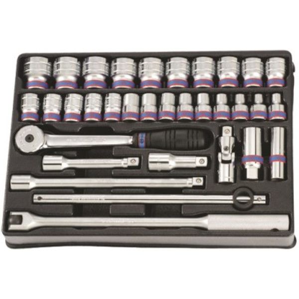 Socket Set - 1/2" x 8mm-32mm - 33 Piece
