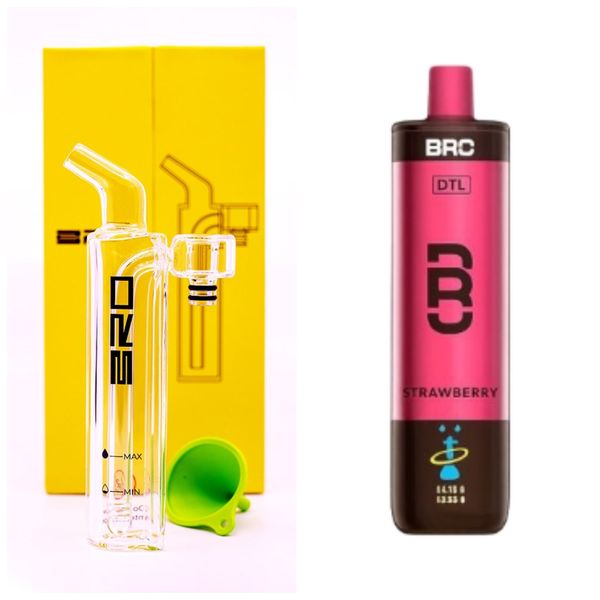 Bro Vapes Disposable Hookah &amp; DTL Combo 40k - Strawberry