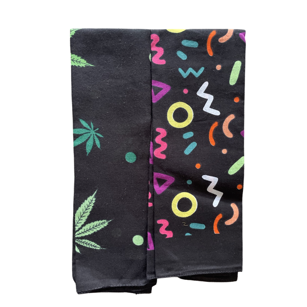 Double Delight: Set of 2 Funky Prints Cotton Bandanas for Versatile Style,