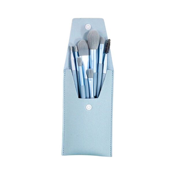 8 Piece Mini Makeup Brush Set - Blue