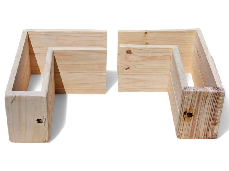Polygon Pine Shelves (Set of 2)
