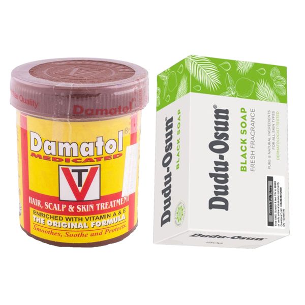 Damatol Hair Skin Treatment 110g with Dudu-Osun Soap 150g