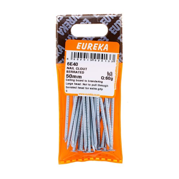 EUREKA Clout Nail Serrated 50mm Q:60g 6E40