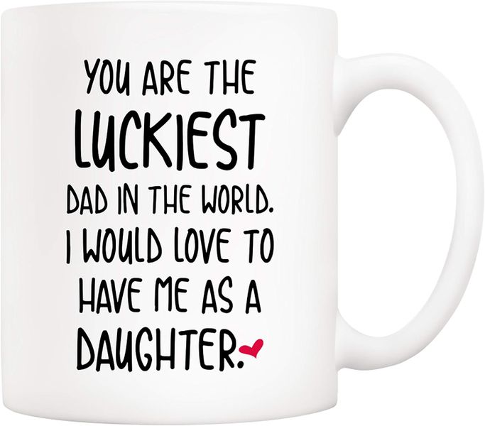 Luckiest dad-Father's day-Mother's day-Valentines-Christmas Mug