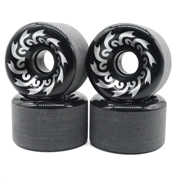 4Pcs Skateboard Accessories Double Warping Black