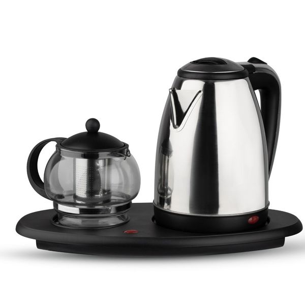 2in1 Modern Tea Coffee Pot Electric Kettle Set With Removable Infuser-1.8L