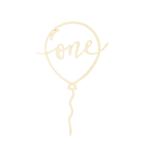 1st Birthday Cake Topper - Balloon