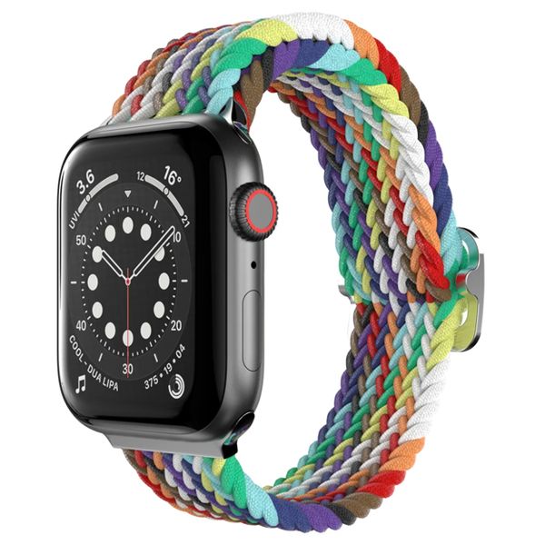 Switcheasy Candy Braided Nylon Strap For Apple Watch (42/44/45mm) - Rainbow