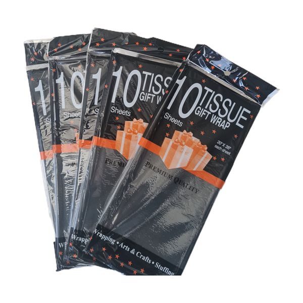 Black Tissue Paper/Gift Wrap - 50 pcs