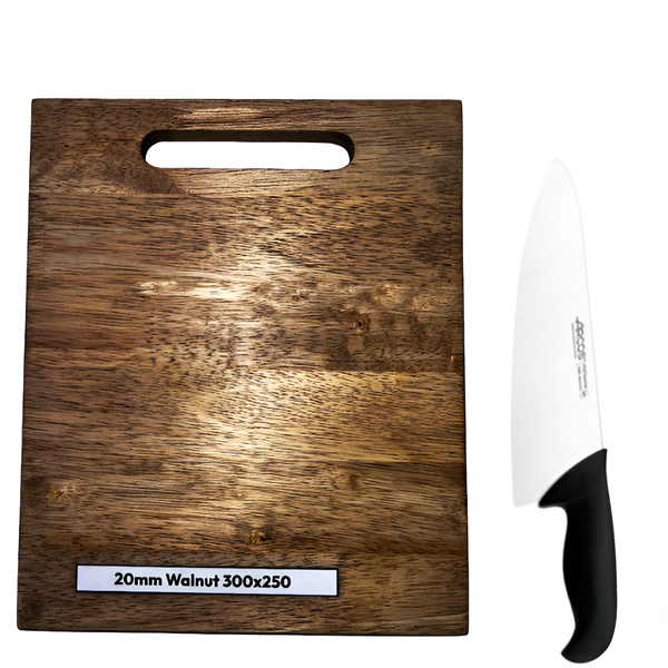 Premium Honey-Comb Waxed Wooden cutting board walnut 20mm 300x250