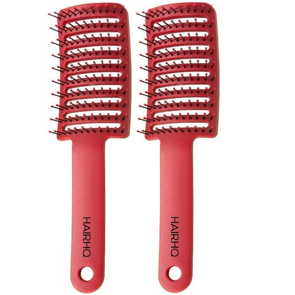 HairHQ Detangling &amp; Heat Styling Hair Brush - Wet or Dry Hair (2 Pack)