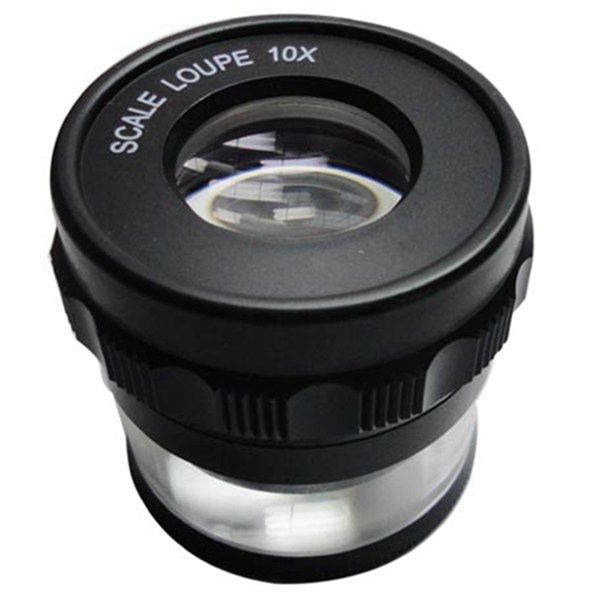 10X Stand Measuring Magnifier Scale Loupe Magnifying Glass 10X
