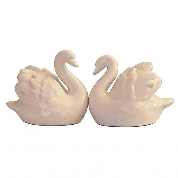 White Swan Ceramic Toilet Bolt Caps - Universal Decorative 2-Pack