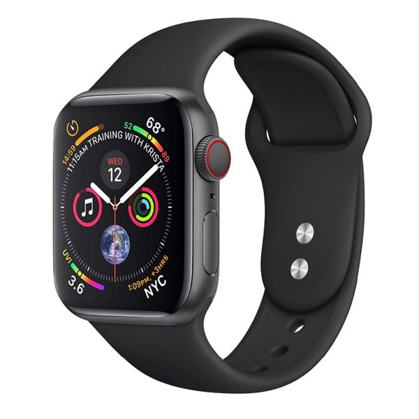 TekByte Silicone Strap for Apple Watch - 42/44/45/49mm - Black