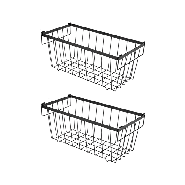 Stackable Metal Deep Freezer Organiser Basket - 2 Pack