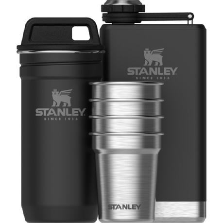 Stanley Flask & Shot glass set Hammertone Green 10-01883-034