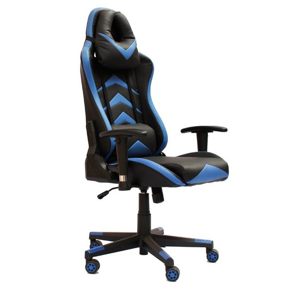High-Back Leather Gaming Office Chair With Headrest And Lumbar Pillow 095