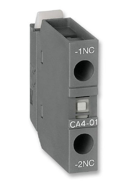 Abb (CA4-01) Contact Block, Front, 1NC, 6 A, 690 V, 1 Pole, Screw