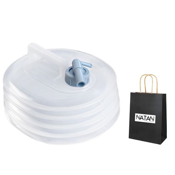 5L Collapsible Water Container Bottle for Hiking/Camping + NATAN Gift Bag