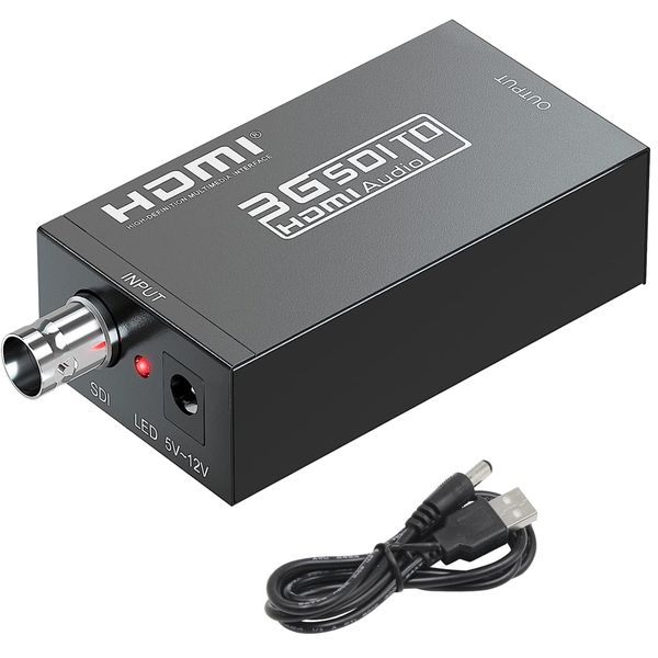 3G-SDI to HDMI Adapter with Audio Compatible with Camera Monitor HDTV