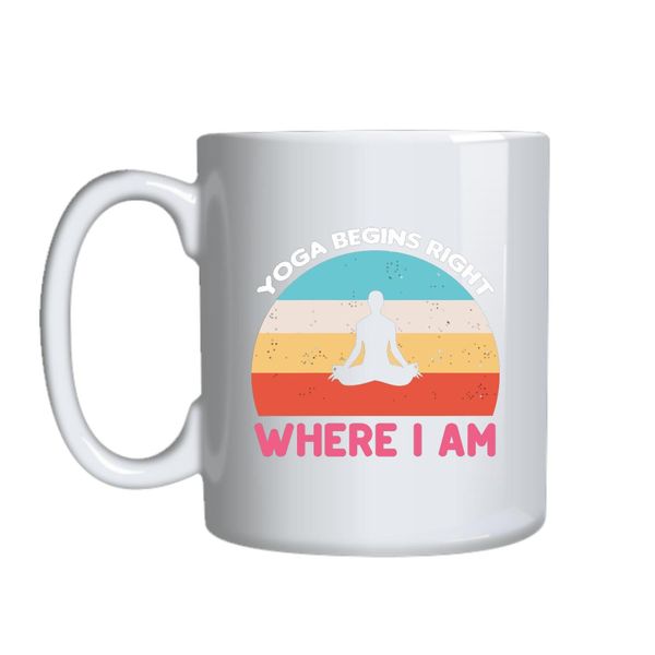 Yoga Begins Mug Gift Idea 152