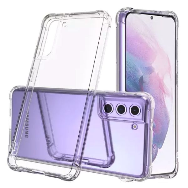 Clear Bumper Back Case Compatible With Samsung Galaxy S21