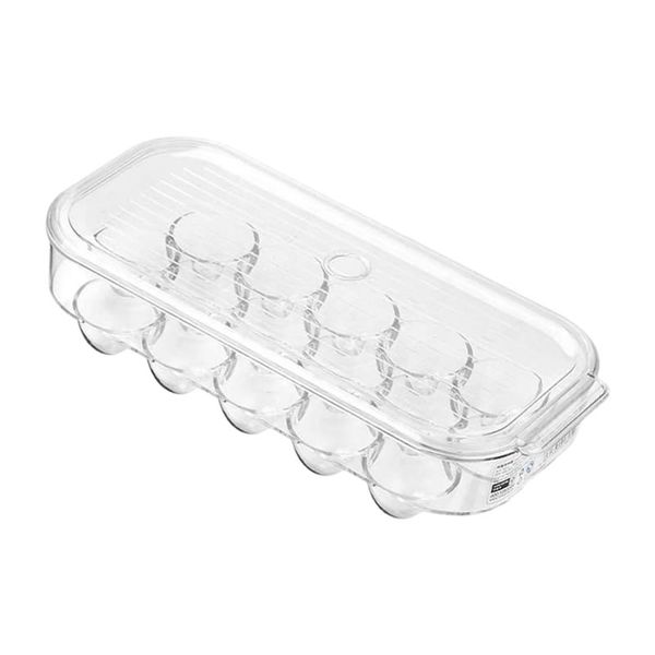 31.4 x 14.3 x 7.7cm Transparent 16 Egg Storage Box With Lid HO-002