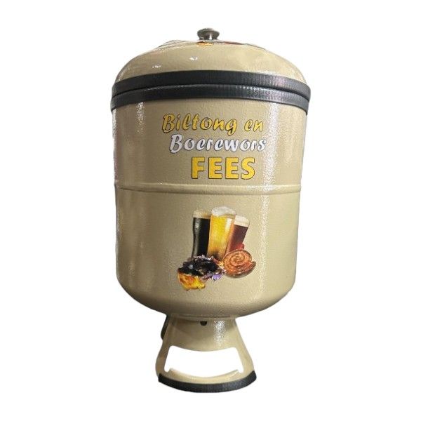 Biltong En Boerewors Fees Cooler Box With Built-In Tap - 10l - Beige