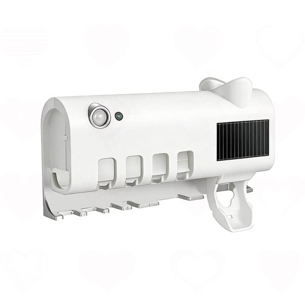 Wall Mounted Toothbrush Holder No Drill Self Adhesive Bathroom Storage Rack