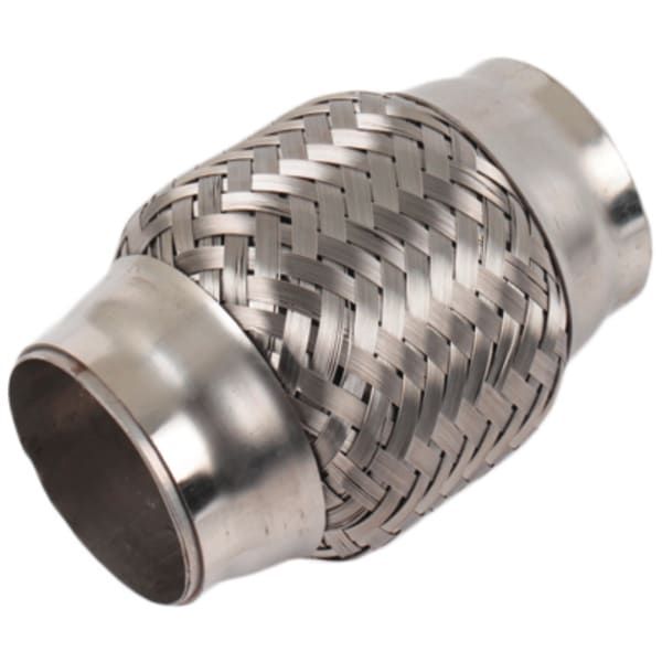 Braided Stainless Steel Interlock Weld-On Flex Exhaust Tail Pipe - 45x100mm