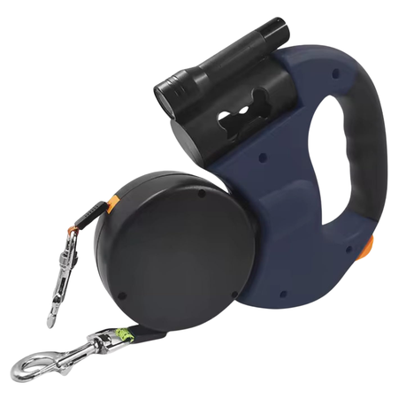Dual Retractable Dog Leash with LED Light, 3M Leash with 360 Tangle-Free Image