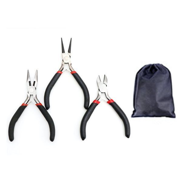 Tool stainless Steel Needle Nose Pliers Jewellery Making Set 3 Set