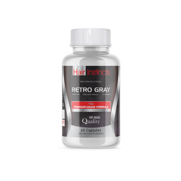 Hair Instincts Retro Gray - Gray Hair Reversal &amp; Pigment Support Capsules