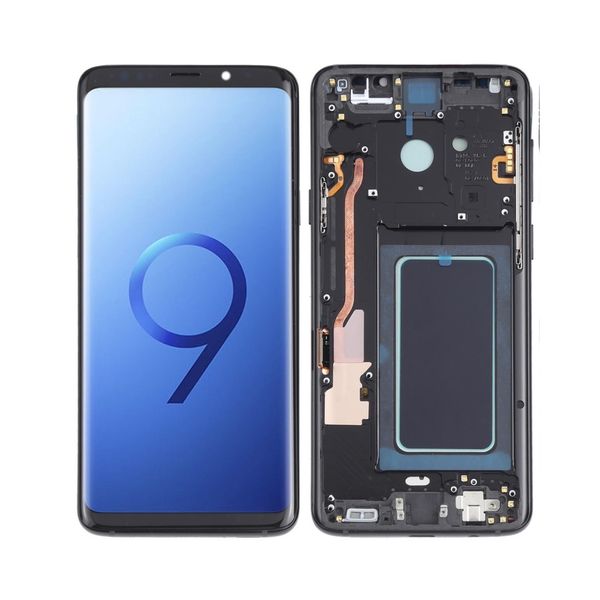 Lcd Screen Replacement for Samsung galaxy S9+ with Frame + Tempered Glass