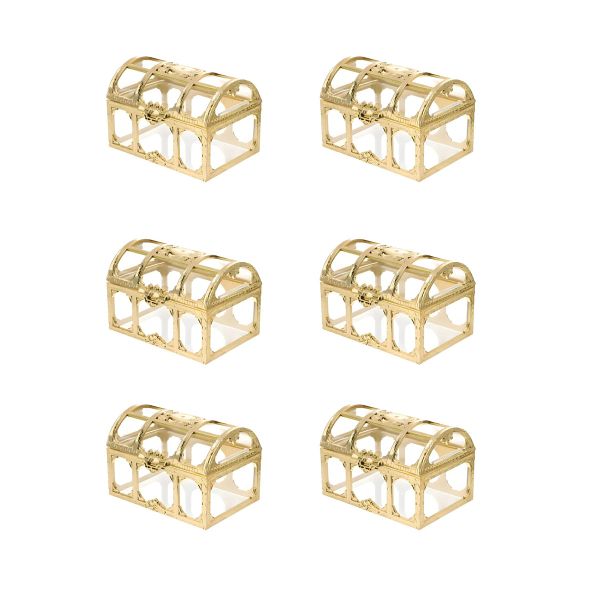 QKTNIUBI 6 gold wedding candy boxes