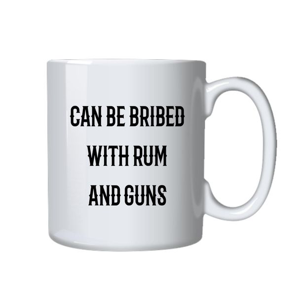 Rum and Guns Coffee Mug - Best Funny Novelty Cup - Ideal Gift Idea