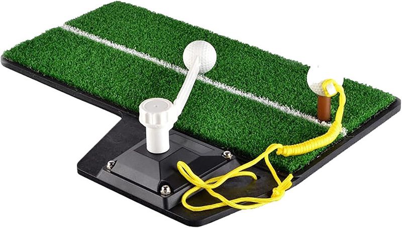 Mini Golf Swing Trainer with 2 Golf Balls - Portable Golf Training Aid