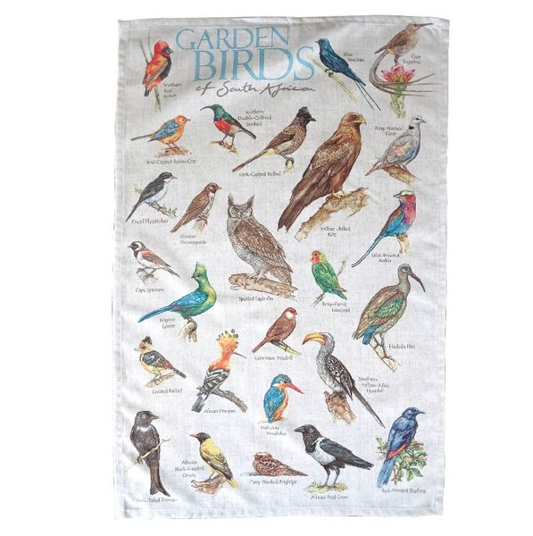 Garden Birds Of South Africa Animal Tea Towel Dish Cloth 67x44,5cm
