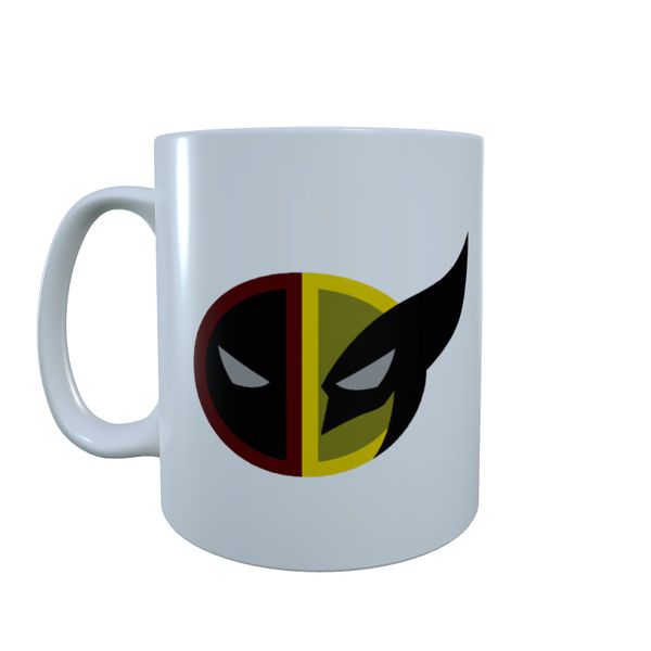 Twin Face Split - Deadpool X Wolverine Coffee Mug