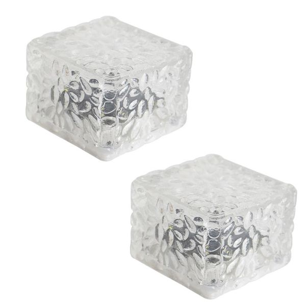 2pcs White Color Solar Brick Outdoor Decorative LED Lights FA-LC57B